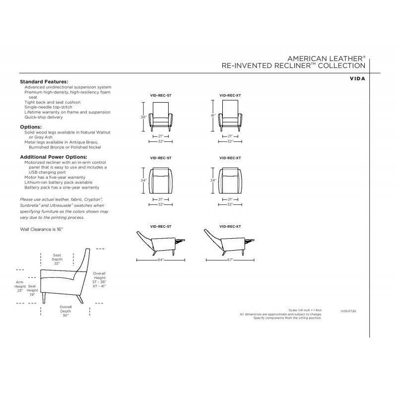 American leather vida discount recliner